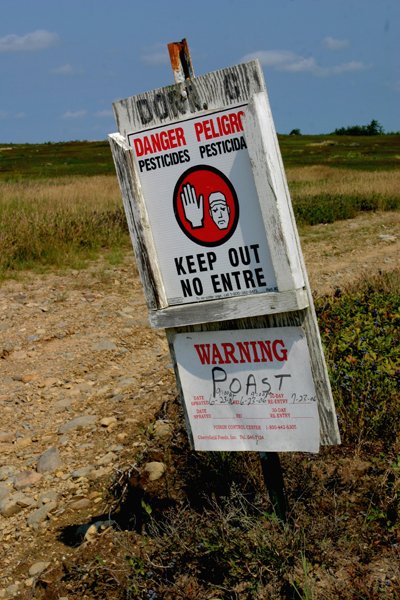 pesticide sign