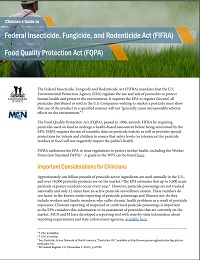 Clinician Guide to Federal Insecticide, Fungicide, and Rodenticide Act (FIFRA) and the Food Quality Protection Act (FQPA)