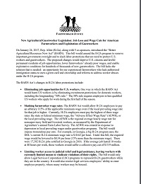 Fact Sheet on the BARN Act of 2017