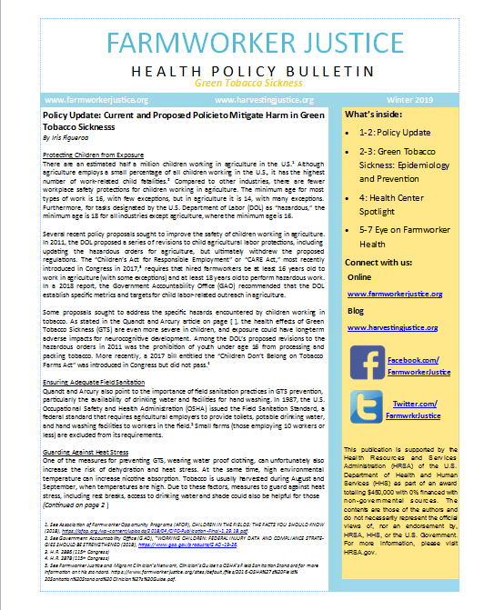 Health Policy Bulletin Winter 2019