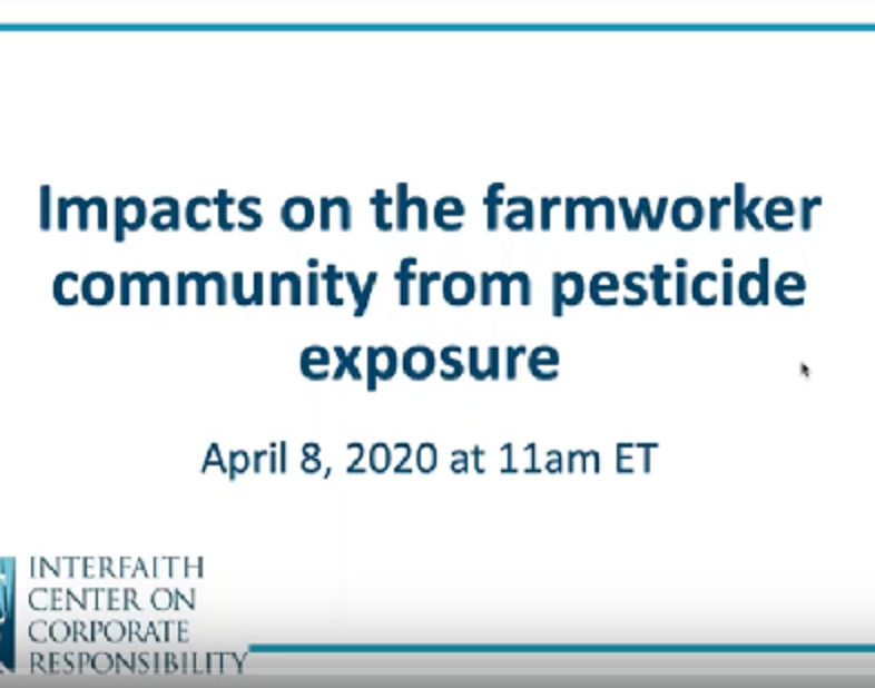 Webinar Impacts on the Farmworker Community from Pesticide Exposure